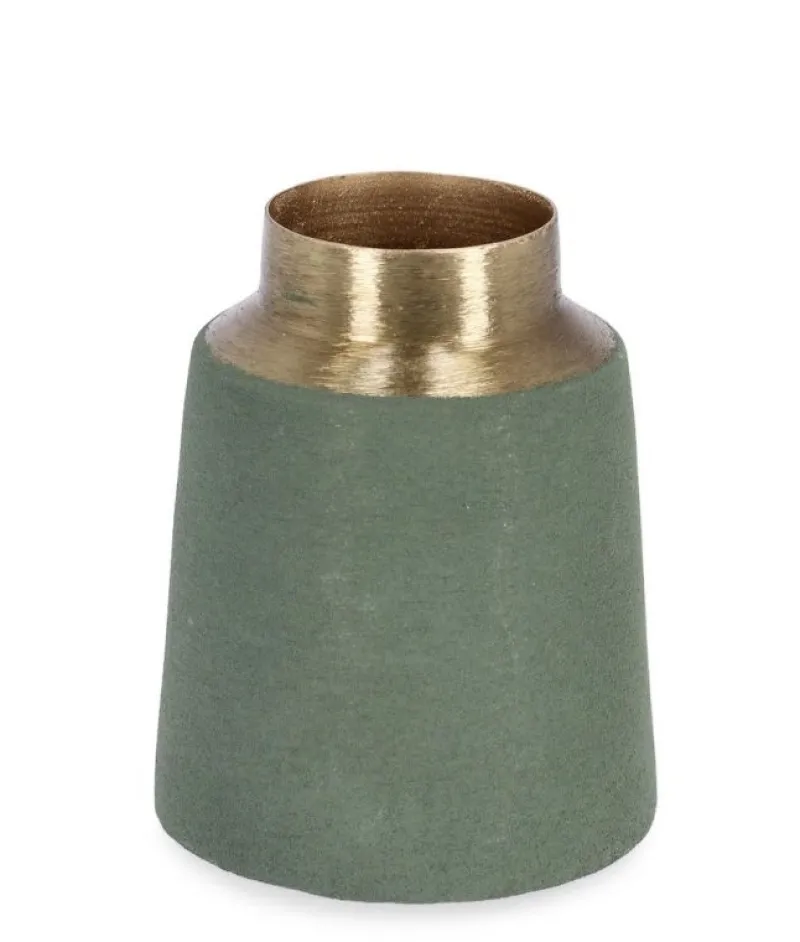 Hot Bizzotto BOTTIGLIA DECORATIVA SAAD VERDE ORO H10