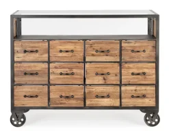 Discount Bizzotto CASSETTIERA 12C MINDIL C-RUOTE H95,5