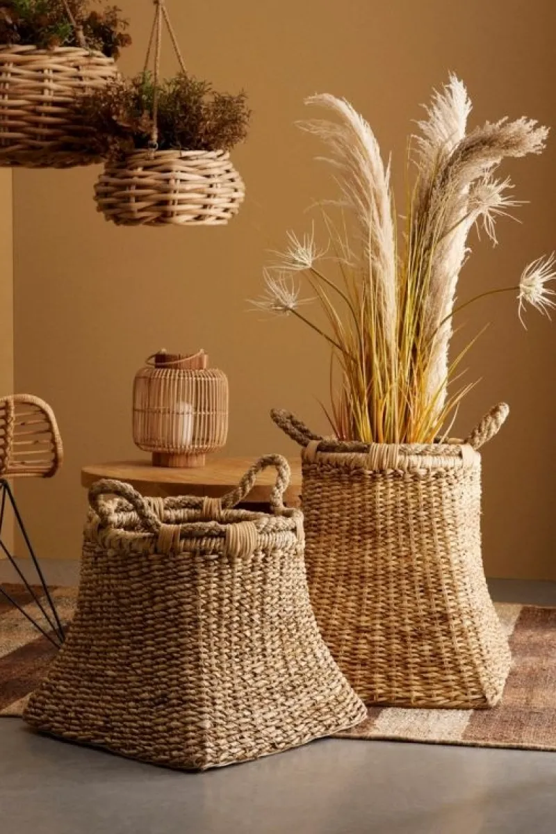 Clearance Bizzotto CESTA 2M THIARA QU NATURALE 49X40H