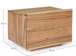 Outlet Bizzotto COMODINO IN LEGNO - ARON