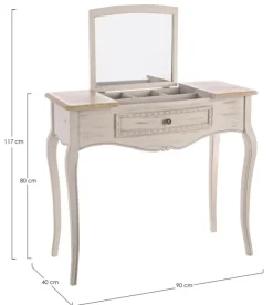 Online Bizzotto CONSOLLE IN LEGNO CON SPECCHIO - CLARISSE