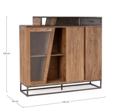 Discount Bizzotto CREDENZA ALTA IN LEGNO - JANAK