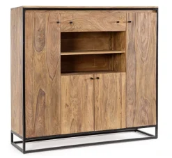 Clearance Bizzotto CREDENZA ALTA IN LEGNO SHEESHAM - NARTAN