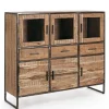 Bizzotto CREDENZA IN LEGNO 6 ANTE - ELMER