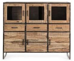 Bizzotto CREDENZA IN LEGNO 6 ANTE - ELMER