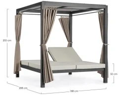 New Bizzotto DAYBED IN ALLUMINIO ANTRACITE - DREAM