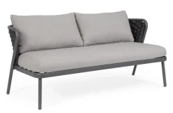 New Bizzotto DIVANO 2 POSTI ANTRACITE QS22/GRAPHITE - HARLOW