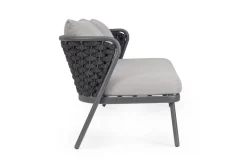 New Bizzotto DIVANO 2 POSTI ANTRACITE QS22/GRAPHITE - HARLOW