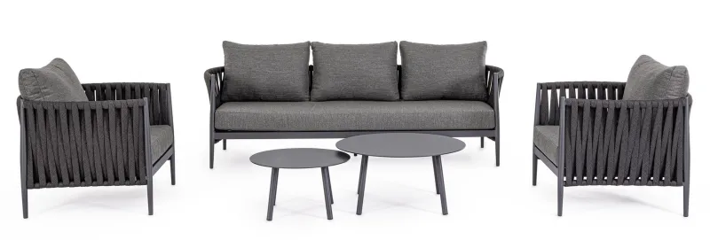 Bizzotto DIVANO 3 POSTI ANTRACITE WG21- JACINTA