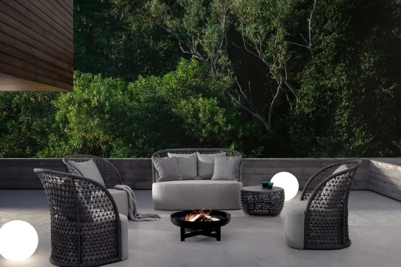 Discount Bizzotto DIVANO CON CUSCINI ANTRACITE - CUYEN