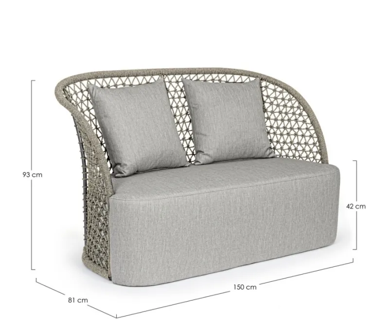 Online Bizzotto DIVANO CON CUSCINI SABBIA - CUYEN