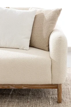 Outlet Bizzotto DIVANO EFFETTO BOUCLE' NATURALE - DETROIT