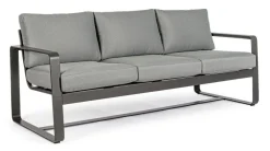 Outlet Bizzotto DIVANO IN ALLUMINIO ANTRACITE YK13 - MERRIGAN