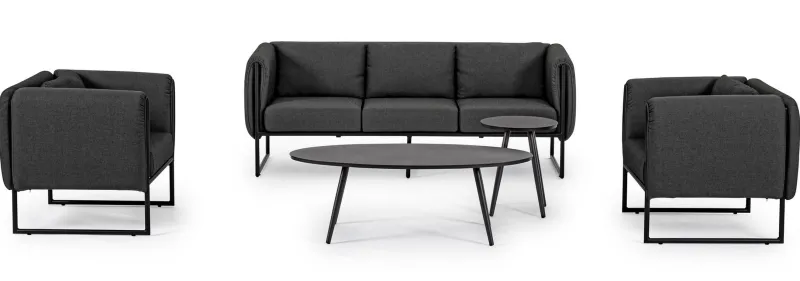 Clearance Bizzotto DIVANO IN ALLUMINIO ANTRACITE- PIXEL