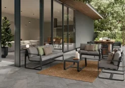 Clearance Bizzotto DIVANO IN ALLUMINIO ANTRACITE YK13 - MERRIGAN