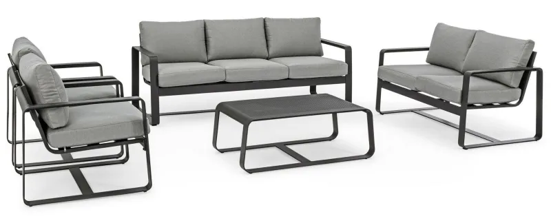 Clearance Bizzotto DIVANO IN ALLUMINIO ANTRACITE YK13 - MERRIGAN