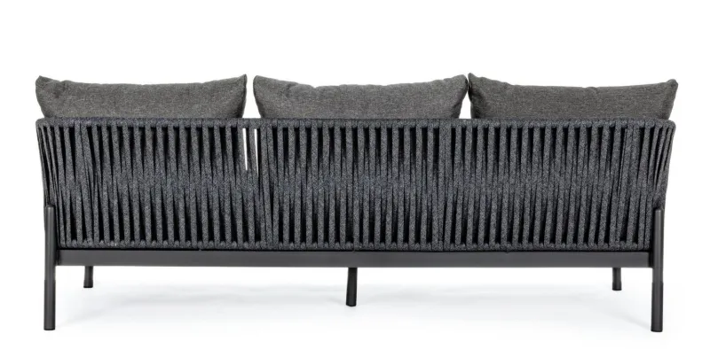 Hot Bizzotto DIVANO IN CORDA PER ESTERNO ANTRACITE WG21 - FLORENCIA