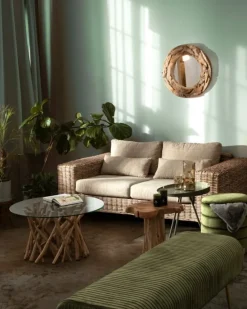 Sale Bizzotto DIVANO IN FIBRE NATURALI 3 POSTI - LEANDRO