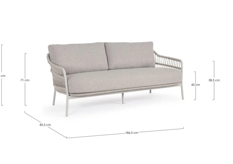 Best Bizzotto DIVANO 2-3P C-C TALAIA FROSTY