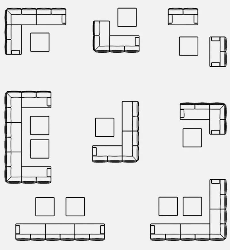 Online Bizzotto DIVANO 2P MODULARE C-C GERALD ANTR JX55