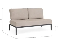 Online Bizzotto DIVANO 2P MODULARE C-C GERALD ANTR JX55