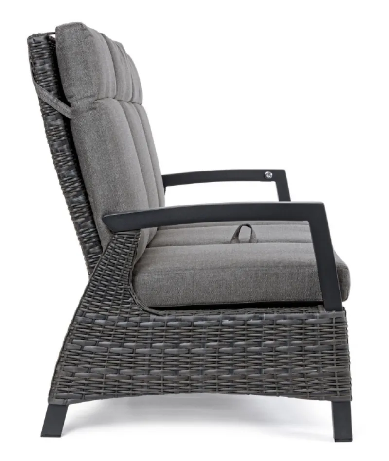 Hot Bizzotto DIVANO RECLINABILE IN ALLUMINIO ANTRACITE JX55 - BRITTON