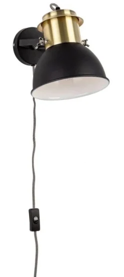Clearance Bizzotto LAMPADA PARETE BROOKLYN OTTONE-NERO OP