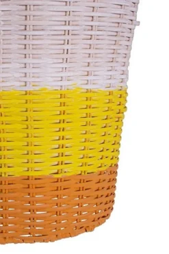 Clearance Bizzotto LAMPADARIO SUN RATTAN GIALLO-ARANCIO