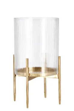 Hot Bizzotto LANTERNA SIWAN RIGHE TRASP ORO H40