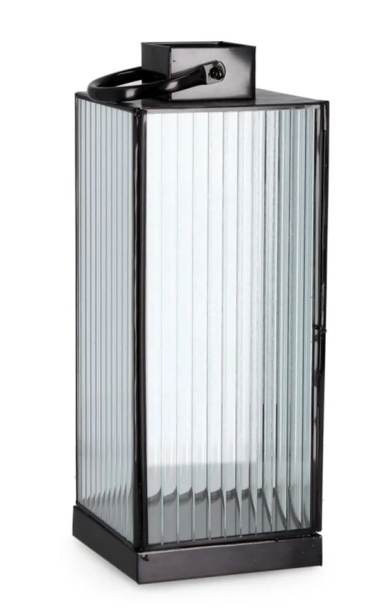 Hot Bizzotto LANTERNA TEHRI 1M RIGHE TRASP NERO H37,5