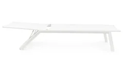 Clearance Bizzotto LETTINO CON RUOTE IN ALLUMINIO BIANCO GK50 - CRUISE