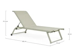 Clearance Bizzotto LETTINO C-RUOTE TAYLOR BREEZE