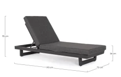 Discount Bizzotto LETTINO IN ALLUMINIO ANTRACITE WG21 - INFINITY