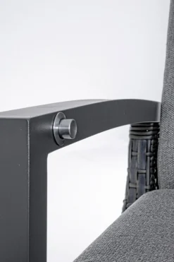 Online Bizzotto LETTINO RECLINABILE CON CUSCINI ANTRACITE JX55 - BRITTON