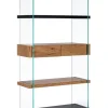 Bizzotto LIBRERIA 2 CASSETTI NERA - LINE WOOD
