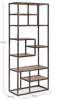 Outlet Bizzotto LIBRERIA IN METALLO - ELMER