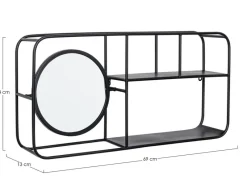 Outlet Bizzotto MENSOLA C-SPECCHIO NUCLEOS NERO