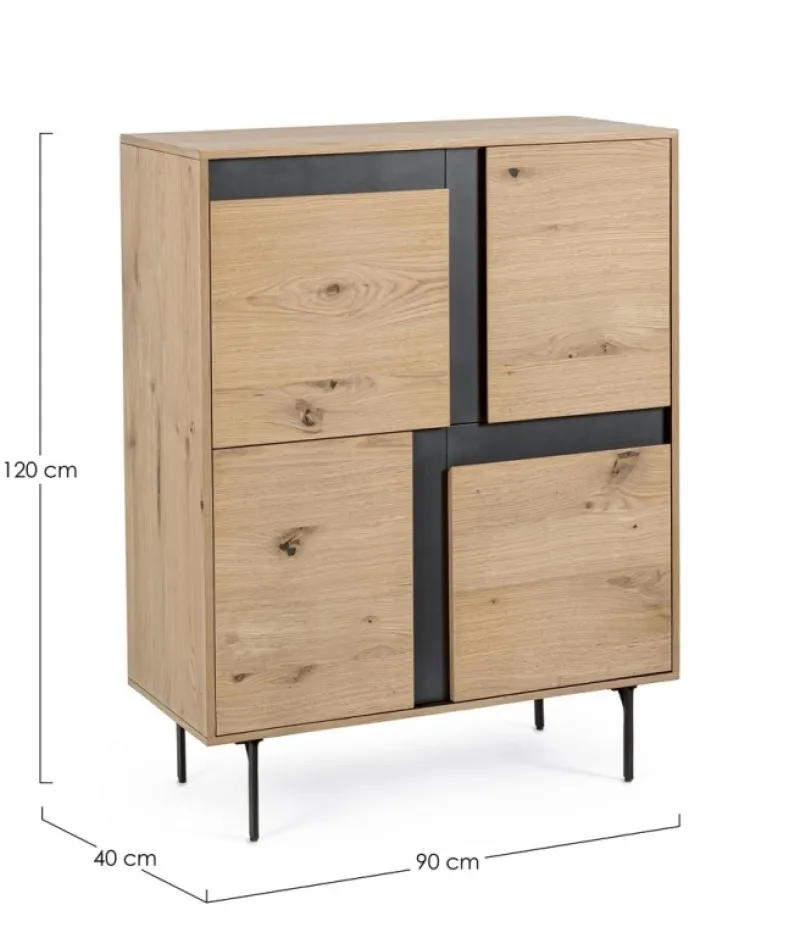 Clearance Bizzotto MOBILE ALTO IN LEGNO - STANWOOD