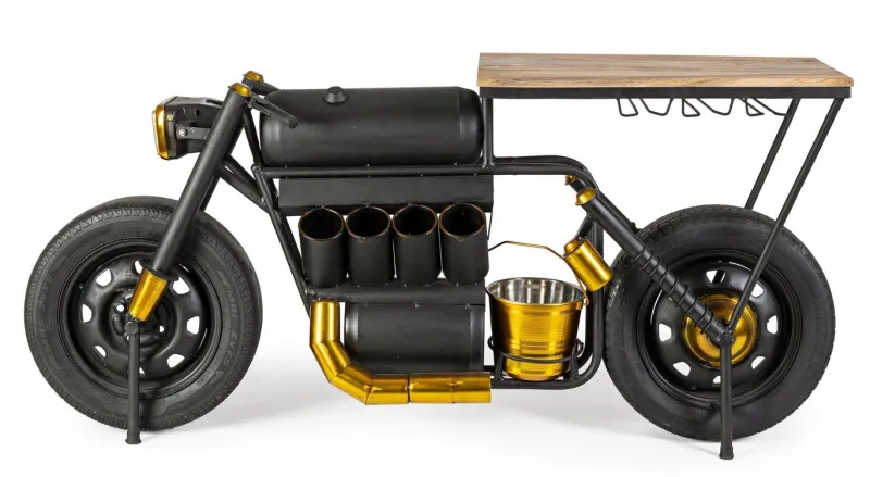 Discount Bizzotto MOBILE BAR IN ACCIAIO - MOTO SPEED