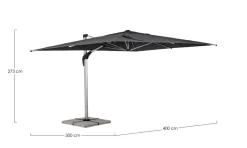 Clearance Bizzotto OMBRELLONE BRACCIO ARIES 3X4 ANOD-GRI T