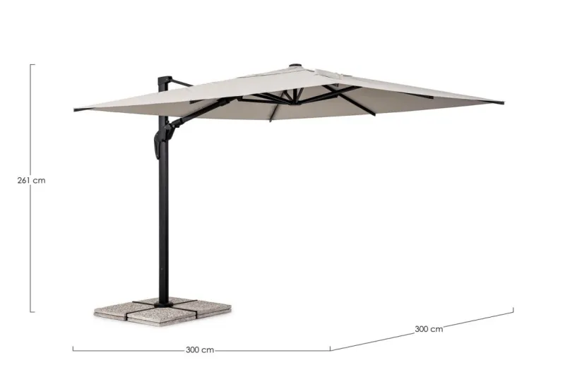 Online Bizzotto OMBRELLONE BRACCIO ARIES 3X3 ANTR-NAT T