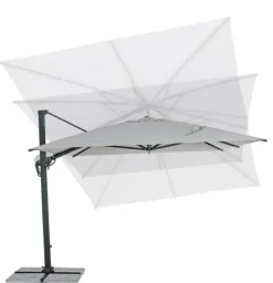 New Bizzotto OMBRELLONE BRACCIO IN ALLUMINIO 3X4 ANTRACITE - INES