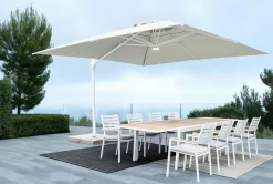 Discount Bizzotto OMBRELLONE BRACCIO IN ALLUMINIO 3X3 BIANCO - EDEN
