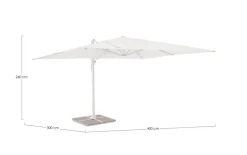 Clearance Bizzotto OMBRELLONE BRACCIO VEGA 3X4 BIANCO