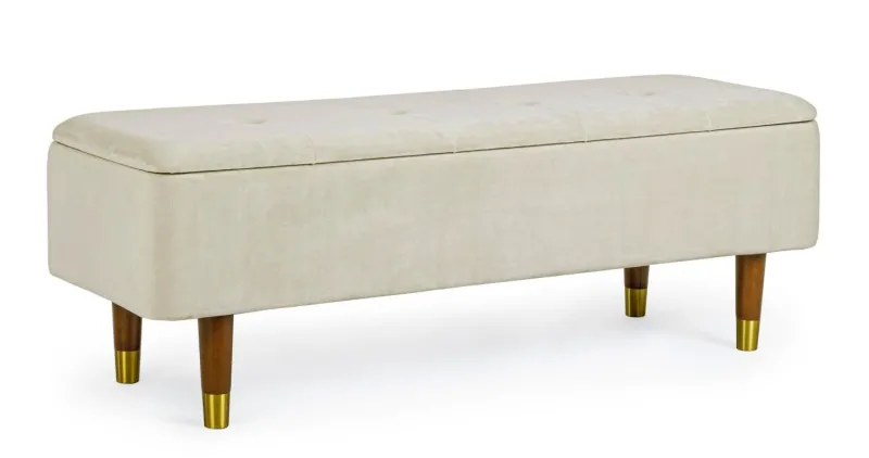 New Bizzotto PANCA CONTENITORE IN VELLUTO NATURALE - KIRA