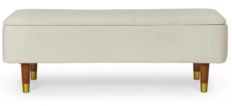 New Bizzotto PANCA CONTENITORE IN VELLUTO NATURALE - KIRA