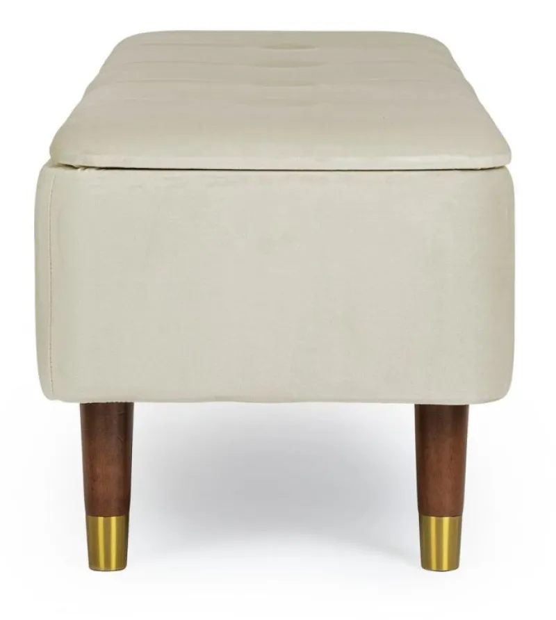 New Bizzotto PANCA CONTENITORE IN VELLUTO NATURALE - KIRA