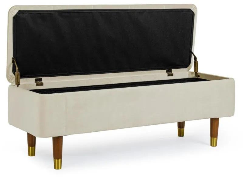 New Bizzotto PANCA CONTENITORE IN VELLUTO NATURALE - KIRA