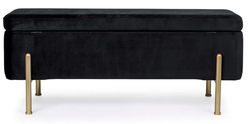 Hot Bizzotto PANCA CONTENITORE IN VELLUTO NERO - IRINA