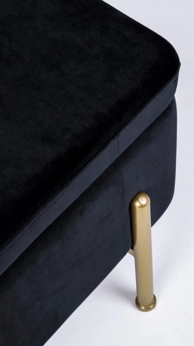 Hot Bizzotto PANCA CONTENITORE IN VELLUTO NERO - IRINA